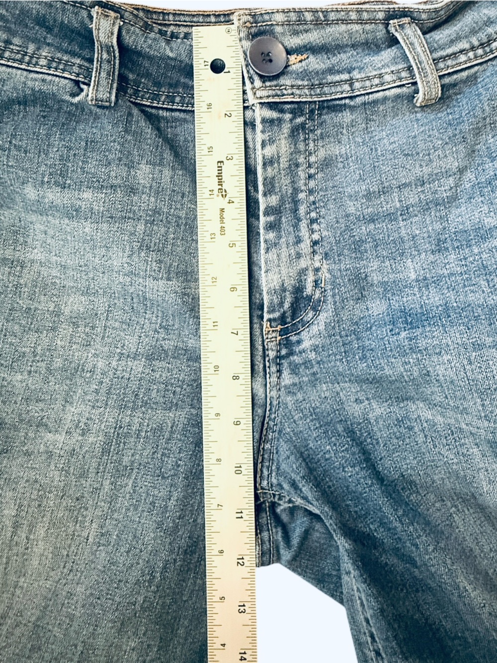 OAT New York Wide Leg Jeans Women’s Size 4/27 Medium Wash Raw Hem Patch Pocket - Picture 10 of 12